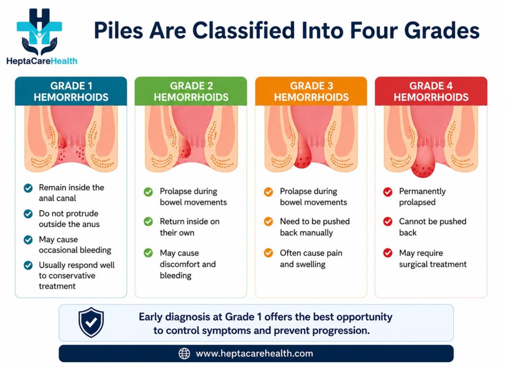 Grade 1 hemorrhoids